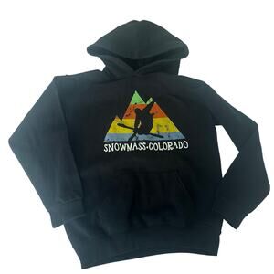 Jerzees Snowmass Colorado Youth Black Hoodie - Large